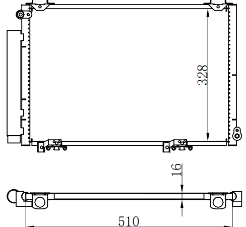 Condenser For TOYOTA Toyota Echo Base L4 1.5L 2000-2003
