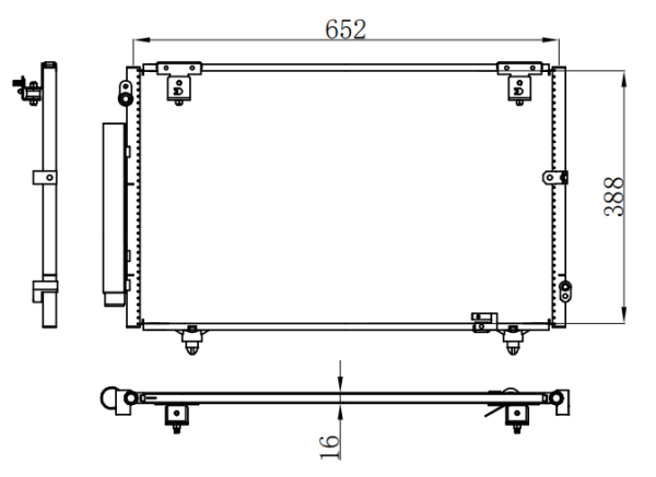 Condenser For TOYOTA TOYOTA PREMIO/ALLIEU