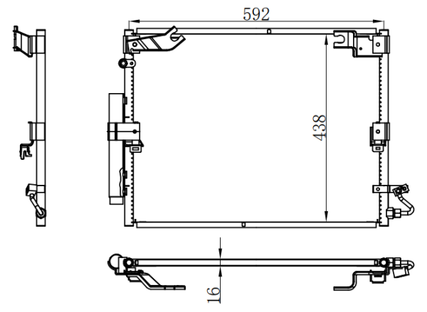 Condenser For TOYOTA LX470(W/O REAR A/C)