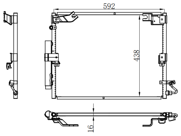 Condenser For TOYOTA LX470(W/O REAR A/C)