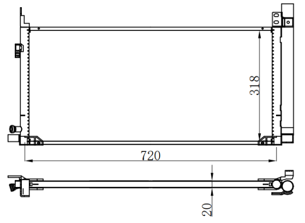 Condenser For TOYOTA RAV4 双擎/威兰达 20-