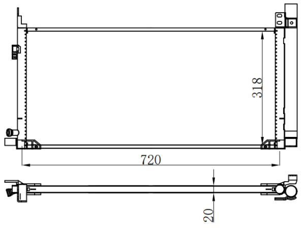 Condenser For TOYOTA RAV4 双擎/威兰达 20-