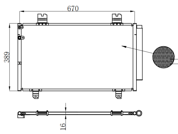 Condenser For TOYOTA REIZ