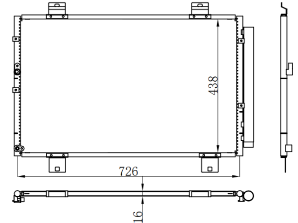 Condenser For TOYOTA Toyota Highlander 汉兰达