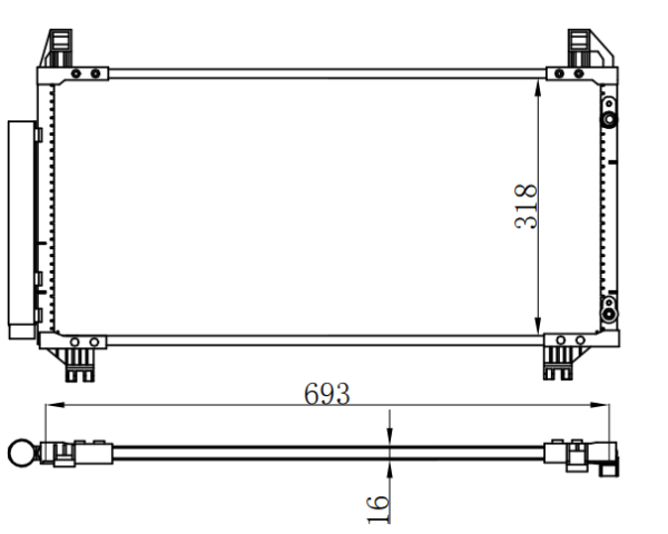 Condenser For TOYOTA 威驰 VIOS 08-