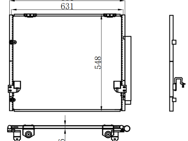 Condenser For TOYOTA fortuner(Diesel)奔跑者（柴油版)