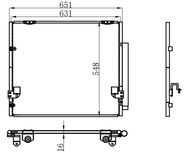 Condenser For TOYOTA fortuner(Diesel)奔跑者（柴油版)