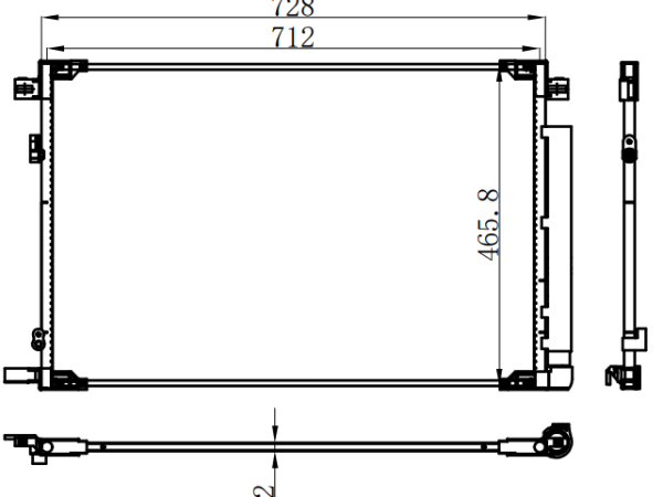Condenser For TOYOTA 凌放 HEV0 21-