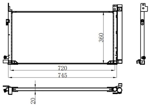 Condenser For TOYOTA 22-塞纳/汉兰达
