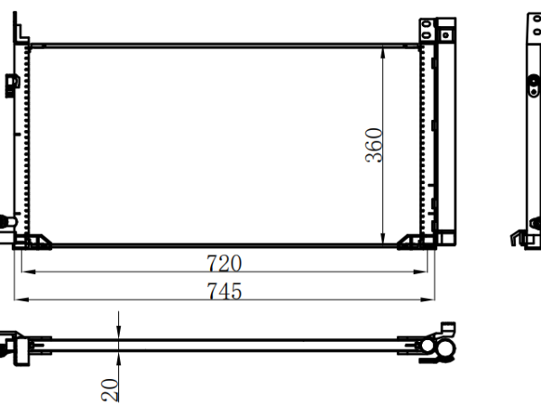 Condenser For TOYOTA 22-塞纳/汉兰达
