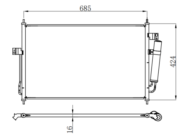 Condenser For ISUZUD-MAX 2.5L 14-16