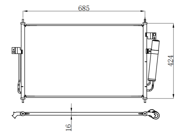 Condenser For ISUZUD-MAX 2.5L 14-16