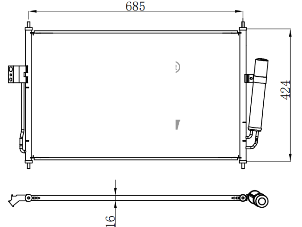 Condenser For ISUZUD-MAX 3.0L 14-16