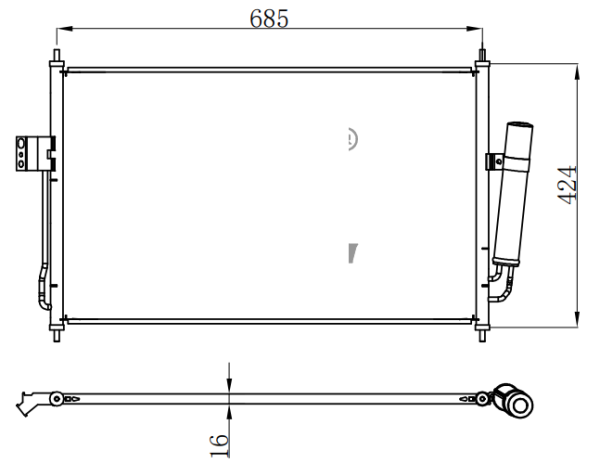 Condenser For ISUZUD-MAX 3.0L 14-16