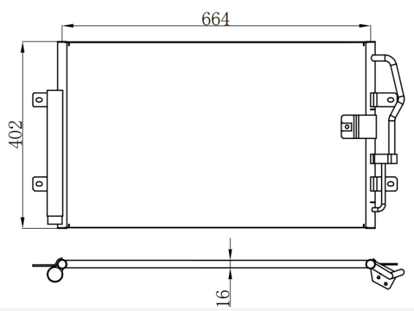 Condenser For BENZ 北方奔驰前置-欧iii
