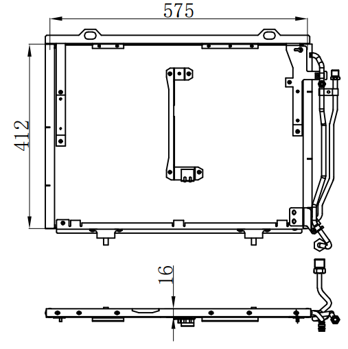 Condenser For BENZ CLK-CLASS W 208 CLK 230 KOMPR 97-