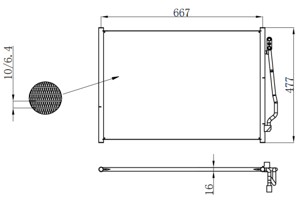 Condenser For BENZ CL-CLASS W 216 CL 500/550/600 05-