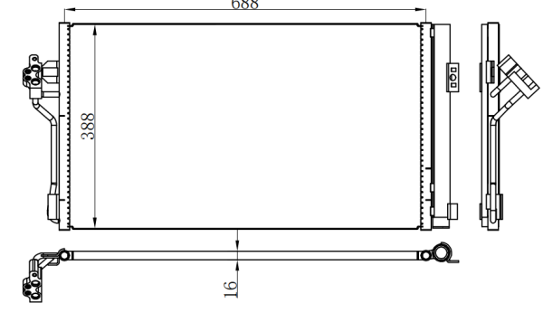 Condenser For BENZ 唯雅诺 639