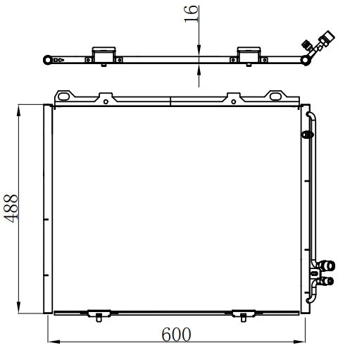 Condenser For BENZ Mercedes-Benz VITO Mixto (W447) 14-/VITO Tourer (W447) 14-/V-Class (W447) 14-