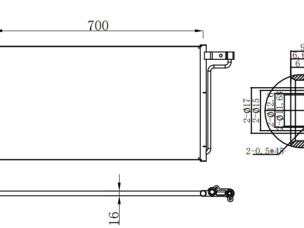 Condenser For FORD C-MAX (CB7/CEU) 1.6 EFi 10-