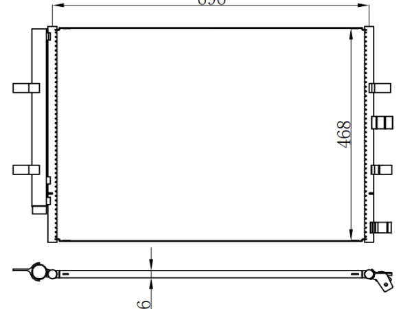 Condenser For FORD TRANSIT 2.2TDCI 13-