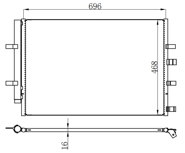 Condenser For FORD TRANSIT 2.2TDCI 13-