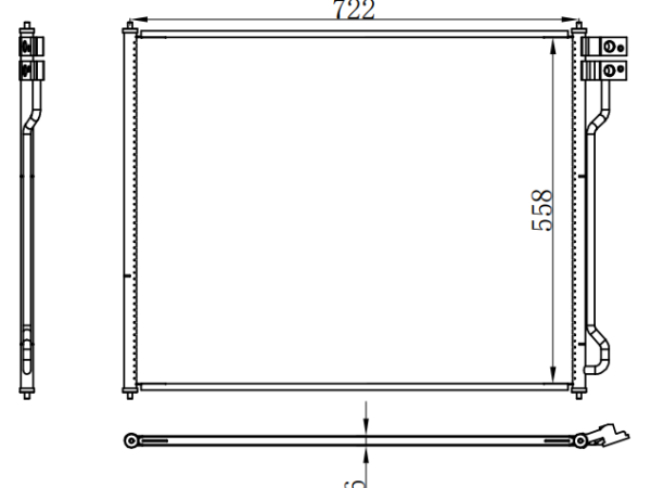 Condenser For FORD  Ford Van-Gas eng 2007-08