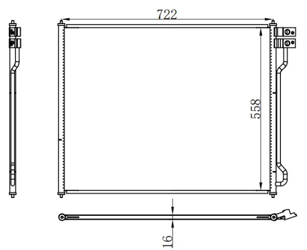 Condenser For FORD  Ford Van-Gas eng 2007-08