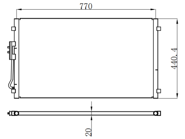 Condenser For GM 01-04 CARAVAN, VOYAGER, TOWN and COUNTRY