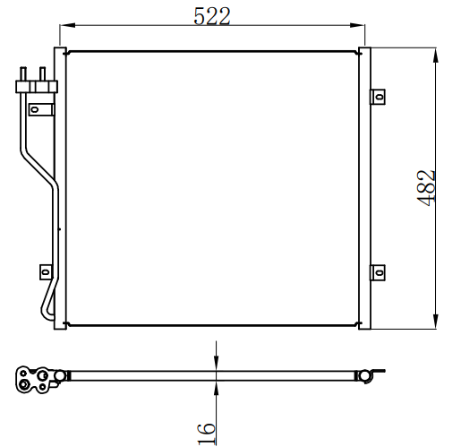 Condenser For GM 02-05 JEEP LIBERTY