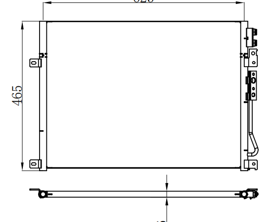 Condenser For GM JEEP COMMANDER (XK) (05-)/JEEP GRAND CHEROKEE (WK, WH) (05-)