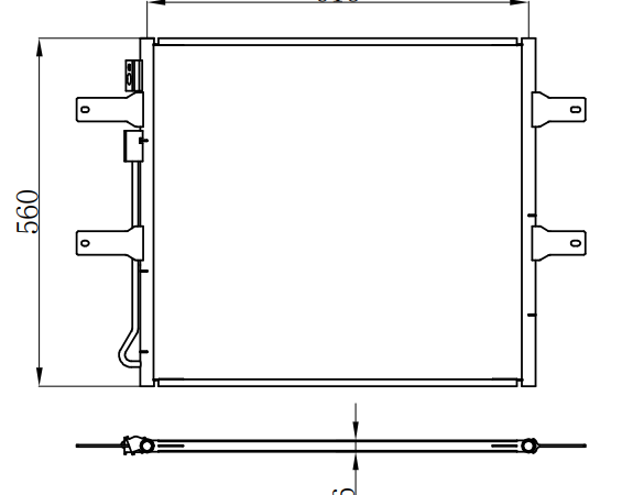 Condenser For GM 03-04 3/4 and 1 TON DODGE PICKUP DIESEL