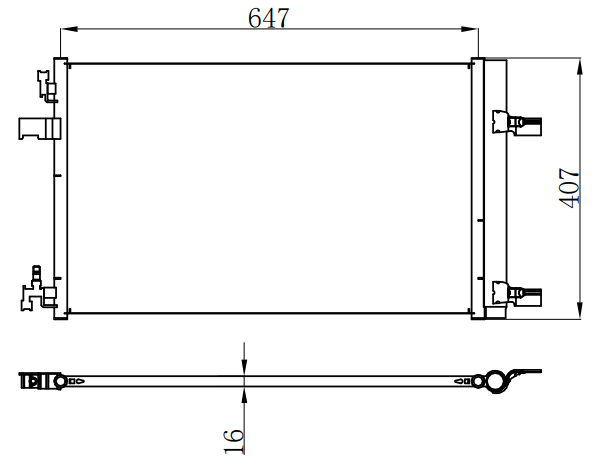Condenser For GM GRUZE 1.4L I4 TURNO 11-15/GRUZE 1.8L 14 11-15