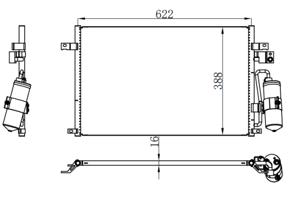 Condenser For GM CHEVROLET EPICA 06-