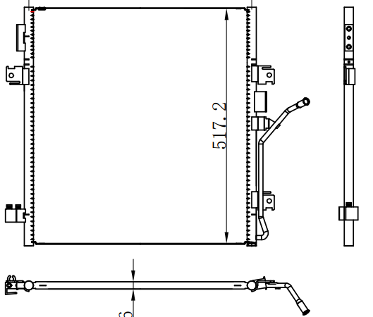 Condenser For GM DODGE NITRO2010-2011/JEEP LIBERTY  2008-2012