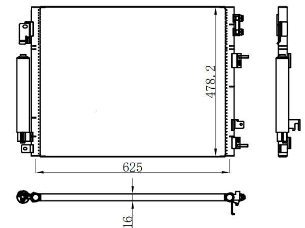 Condenser For GM 300 BASE V6 3.6L 11-14