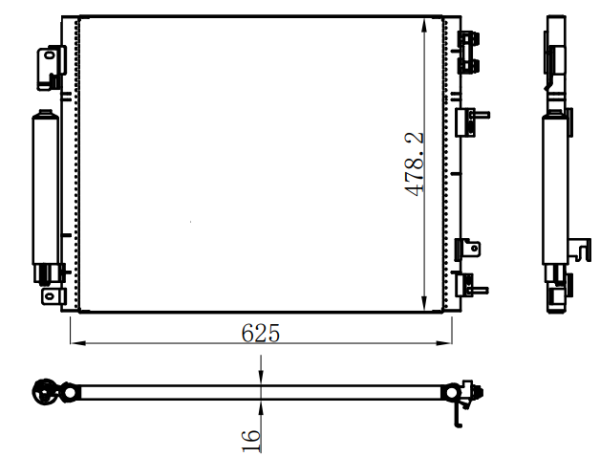 Condenser For GM 300 BASE V6 3.6L 11-14