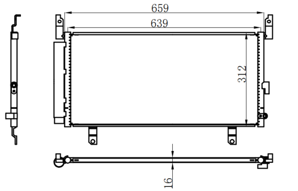 Condenser For SUBARU斯巴鲁力狮2.5L 15-18