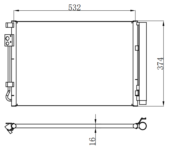 Condenser For KIA K2