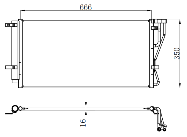 Condenser For KIA CARENS III(UN) 2.0 CVVT 06-