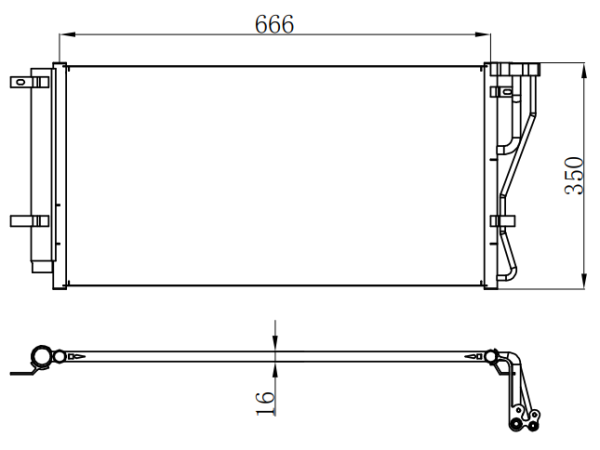 Condenser For KIA CARENS III(UN) 2.0 CVVT 06-