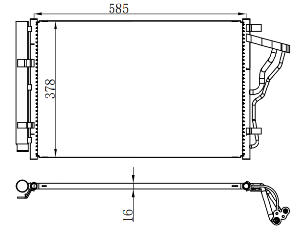 Condenser For KIA KIA PRIDE 普莱特(DA)1.3 16V