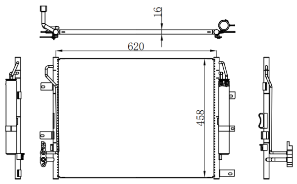 Condenser For ROVER揽胜 3.6T 10-