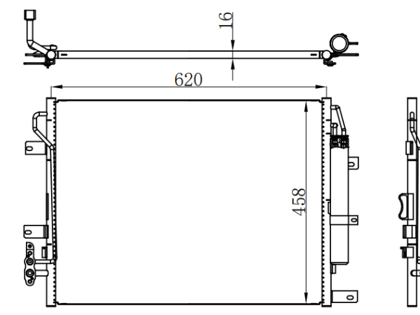 Condenser For ROVER揽胜 3.6T 10-