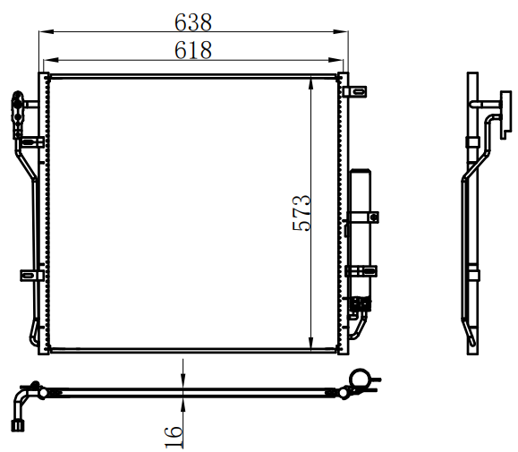 Condenser For ROVERDISCOVERY IV/路虎发现IV3.0L