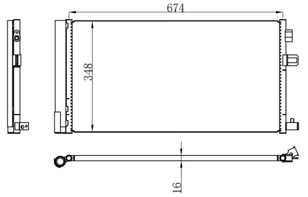 Condenser For RENAULTFLUENCE L30 1.6 16V 10-