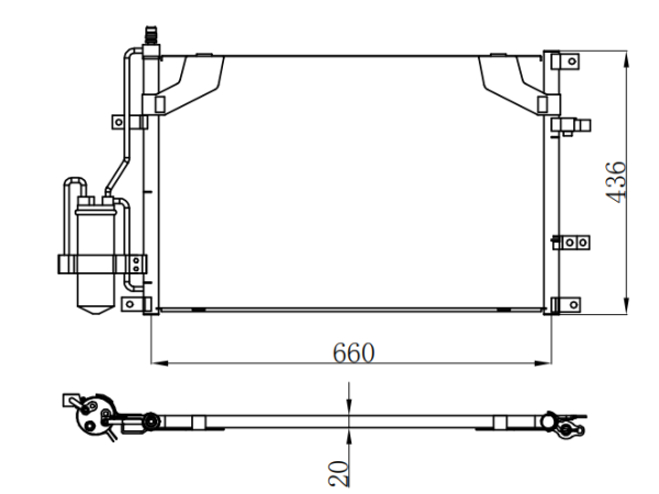Condenser For VOLVOS80/S60