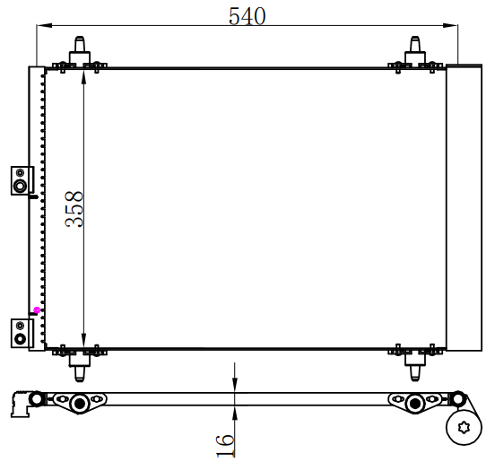 Condenser For PEUGEOT标致