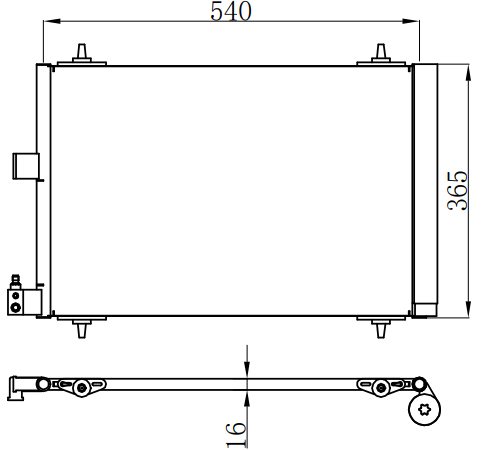 Condenser For PEUGEOT