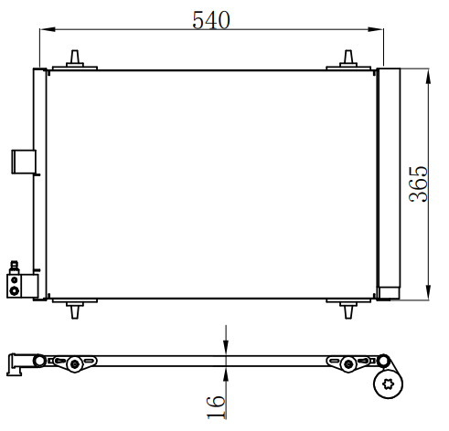 Condenser For PEUGEOT